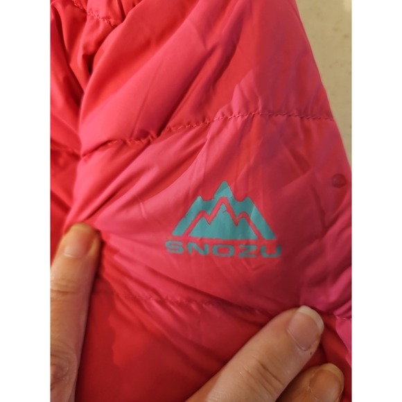 Snozu Puffer Jacket Down & Feather Violet Pink Fleece Lined Hood Girls 3T (A1183 - Picture 3 of 6